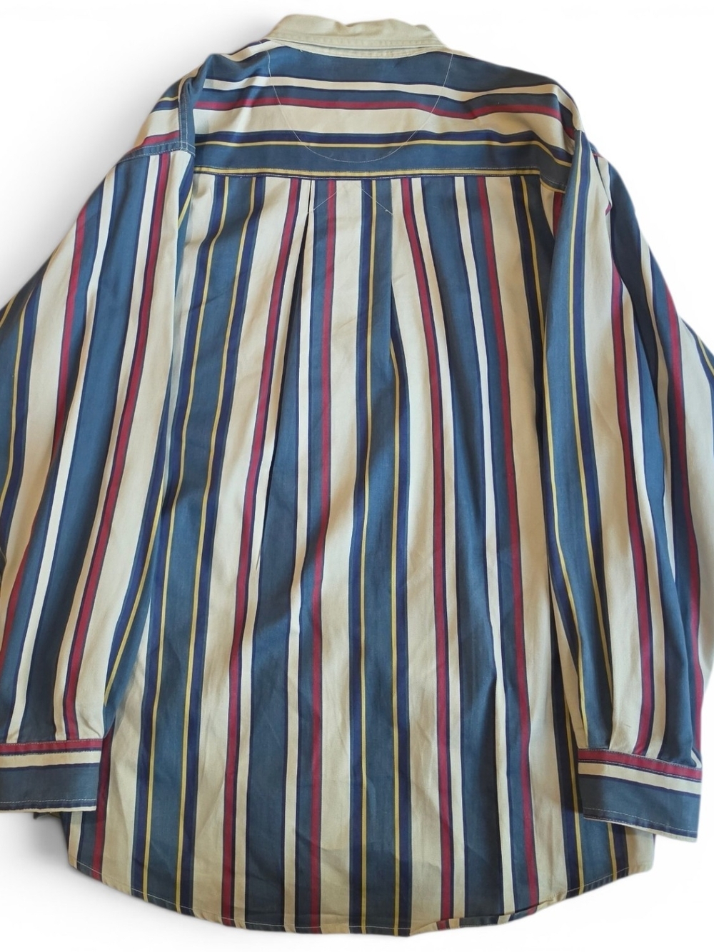 Vintage 90s Outfitters Halifax vertical multi color striped cotton shirt - Picture 2 of 3